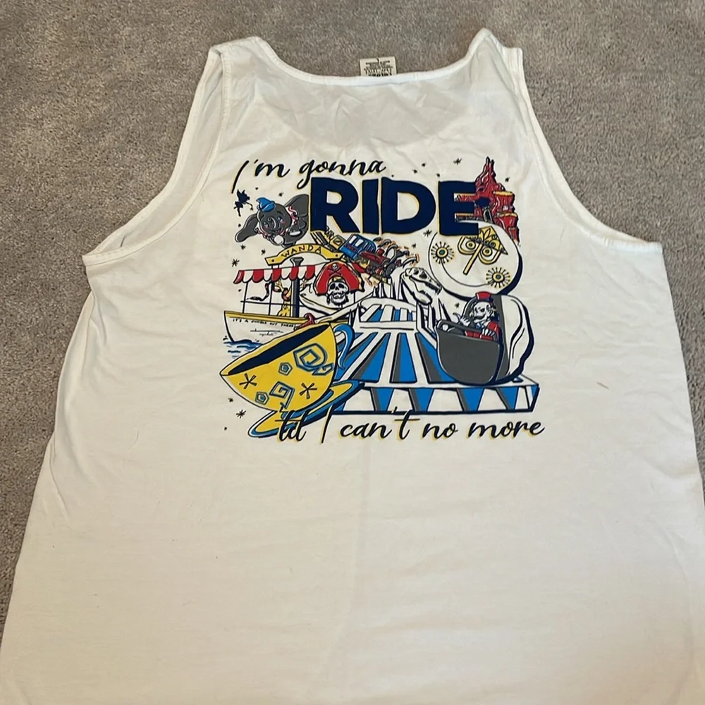 Comfort Colors Heigh Ho design Co ride till I can’t no more Disney tank top - Picture 2 of 4